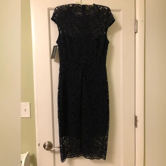 sachin and babi light blue dress Frank Lyman Floral Wrap-Front Knit Dress with Sash main image 1